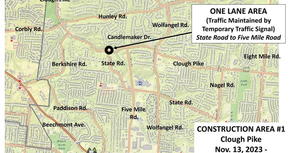 Clough Pike Construction to Affect Traffic This Fall/Winter 